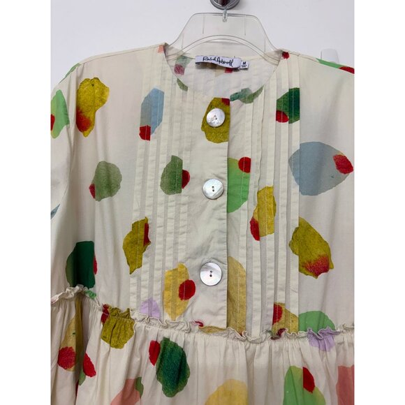 Rachel Antonoff Filthy Martini Olive Print Howard Babydoll Mini Dress M - Picture 7 of 15